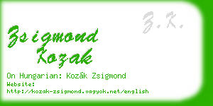 zsigmond kozak business card