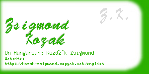zsigmond kozak business card